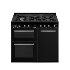 Smeg Concert 100cm Dual Fuel Range Cooker - Black CX103GMBL