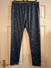 Black Leggings With Blue