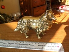 Vintage Brass Shetland Sheepdog Sheltie Collie Dog Ornament Door Stop 1.640 kg