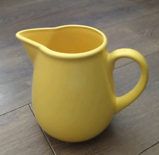 Vintage Large 6.75" Ceramic Jug Pitcher Vase Yellow Glaze VGC
