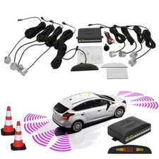 8 Sensors Parking Reversing Rear and Front Car Parking Sensors Kit + LCD Display