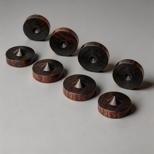 4pcs ebony wooden speaker base - 4pcs,