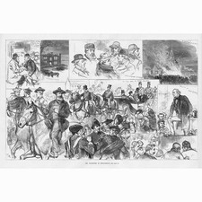 The Visit of William Gladstone to Midlothian - Antique Print 1879