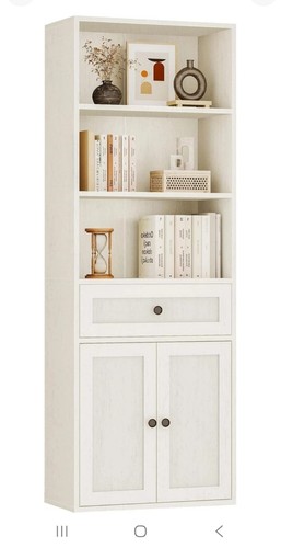 Tier bookcase with doors - 5-tier,