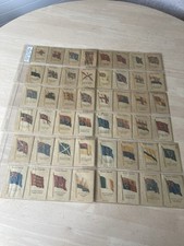 1935  Kensitas British Empire silk flags   Full set  of 48 flags 