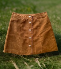 H&M mini skirt suede leather