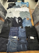 LARGE JOB LOT BUNDLE MENS CLOTHES SIZE LARGE 34 / 36 JEANS POLO TOPS SHORTS