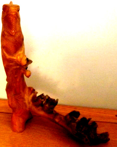 Hand made carved wooden wood - made,