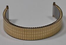 Stretchy Expandable Watch Strap Bracelet Gold Plated Steel 18mm-22mm Expander
