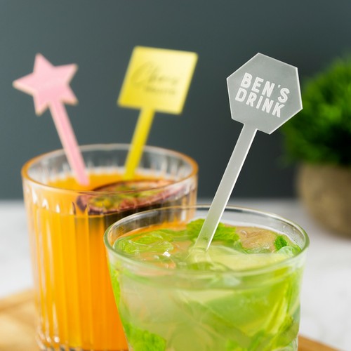 Personalised acrylic drink - personalised,