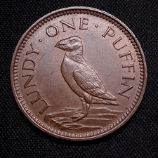 Lundy 1929 puffin bronze - 1929,