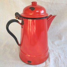 Polish Red Enamel Coffee Pot
