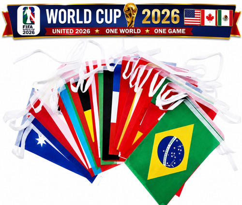 World cup 2026 flags bunting - world,
