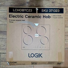 LOGIK LCHOBTC23 59 cm Electric Ceramic Hob  Black  4 Rings Graded