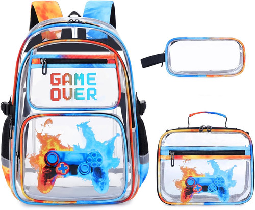 Clear backpack for boys - clear, boys,
