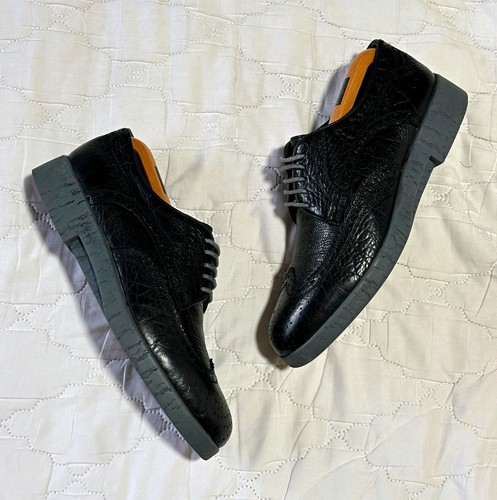 Hotic black leather - black, brogue