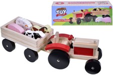 Wooden Tractor & Trailer toy