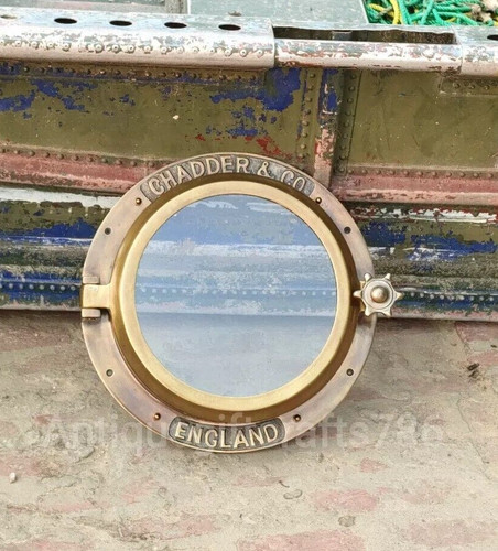 Antique brass porthole - antique,