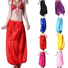 Belly Tribal Dance Costume Satin Lantern Pants Harem Pants Trousers Dance Wear