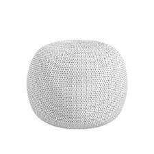Round Knit Pouf - Hand Woven
