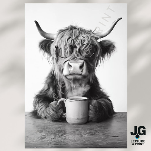 Highland cow picture wall - picture, art