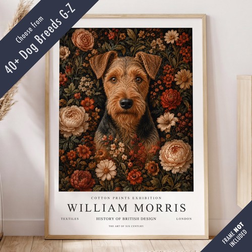 William morris style dog print - william,