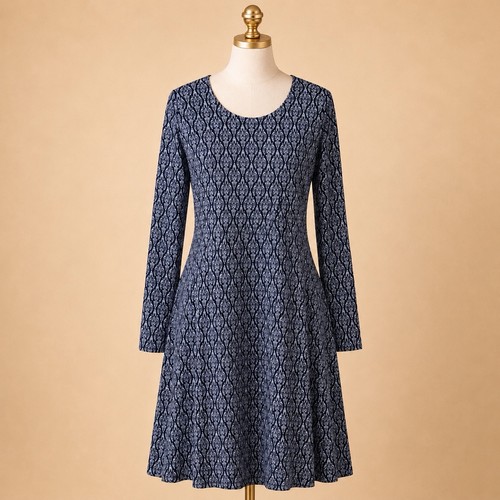 Blue geometric line knee - blue,
