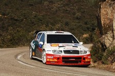 Jan Kopecky (CZE) Skoda Fabia WRC on stage 3 2007 WRC Rally Car Old Photo 1