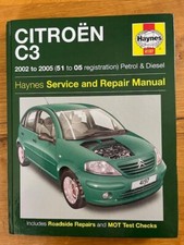 Citroen C3 Haynes service and repair manual 2002-2005, petrol/diesel, hardback