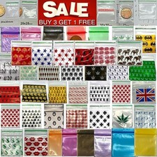 100 Clear & Printed Resealable