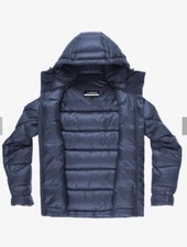 LINDEBERG Womens Down Jacket Puffer Hooded ROSE Matte Blue Light Sz M 12  VGC