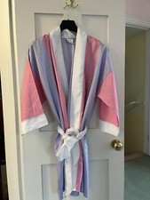 Charnos Silky Dressing Gown, Robe, Lilac, Pink & White 