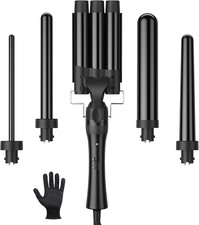 ELEHOT-Store 5 in 1 Curling Iron, 3 Head Adjustable Temperature Iron (P106)