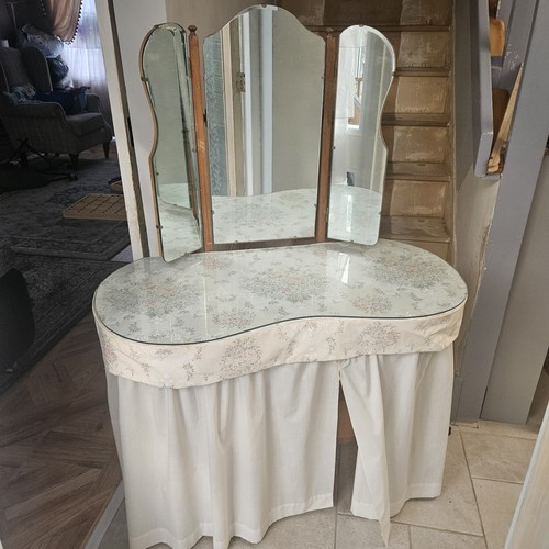 Vintange walnut dressing table - walnut,