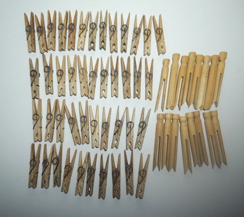 Vintage wooden pegs bundle