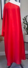 Karen Millen Women's Red One Shoulder Satin Dress Size UK 10