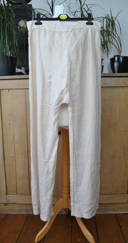 Zara linen wide leg trousers - wide,