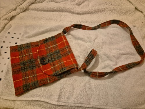 Tartan harris tweed bag - tartan, wool