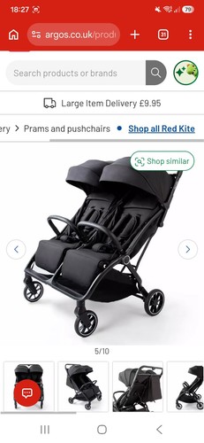 Double buggy with footmuff - buggy,