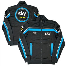 Team Sky Men's Fleece Black MotoGP Racing Fleece Jacket - New