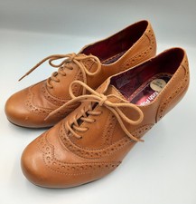 Hush Puppies  Size UK 5  EU 38  Victorian Tan Brogue Shoes  VGC 
