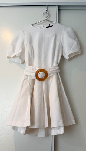 Zara white linen sweetheart - white,