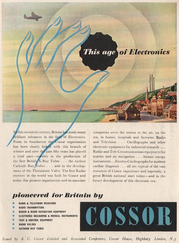 Electronics advert cossor - electronics, advert.