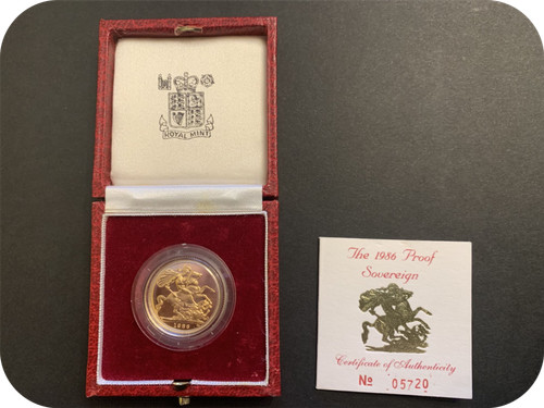 1986 proof full - full, gold