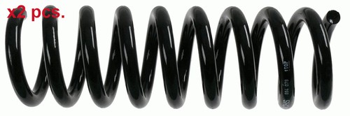 Pcs rear coil springs set - x2,