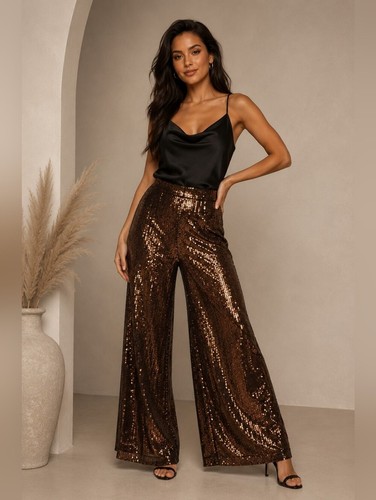 Chicme bronze sequin - wide, leg