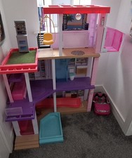 Barbie Dream House With Lift  & Car Working Sounds Lights Accessories Slide Pool