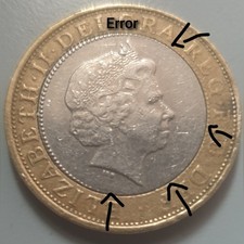 RARE St Paul's Cathedral 1945-2005  £2 Two Pound Coin with Minting Errors