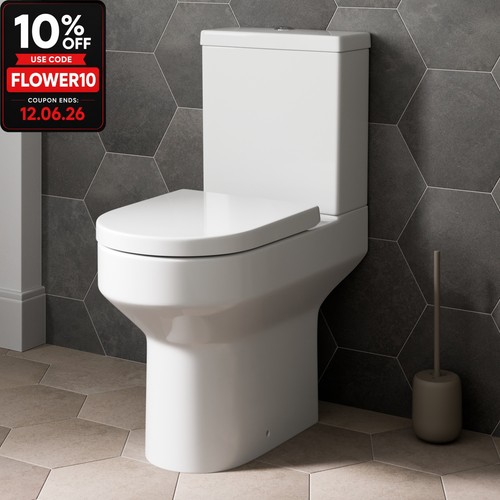 Modern bathroom rimless toilet - bathroom,
