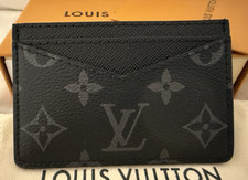 Louis Vuitton Black Leather Monogram Card Holder Wallet